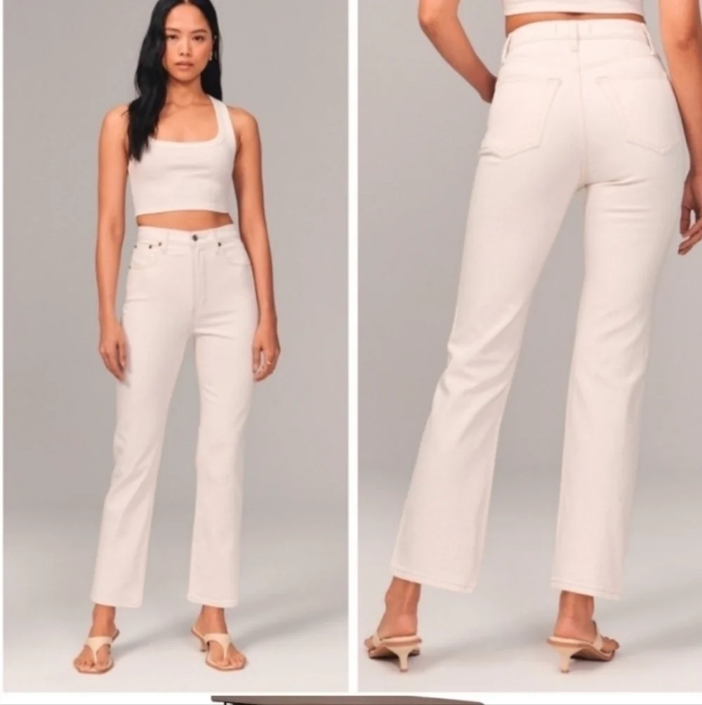 Abercrombie Curve Love The Ankle Straight Ultra High Rise Jean